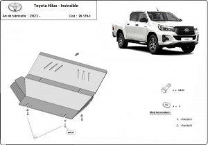 Scuturi metalice auto Toyota, Scut metalic radiator Toyota Hilux Invincible 2021-prezent - autogedal.ro