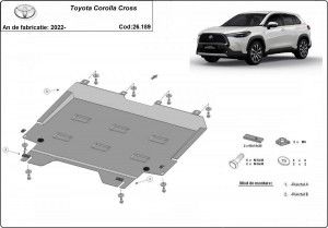 Scuturi Metalice Auto Toyota, Scut motor metalic Toyota Corolla Cross 2022-prezent - autogedal.ro