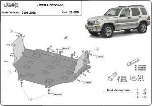 Scuturi Metalice Auto Jeep, Scut motor metalic Jeep Cherokee 2001-2007 - autogedal.ro