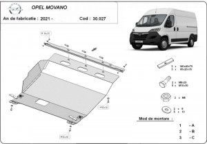 Scuturi Metalice Auto Opel Movano, Scut motor metalic Opel Movano 2021-prezent - autogedal.ro
