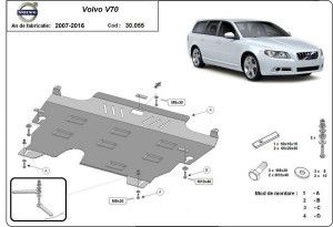 Scuturi metalice auto Volvo V70, Scut motor metalic Volvo V70 2007-2016 - autogedal.ro