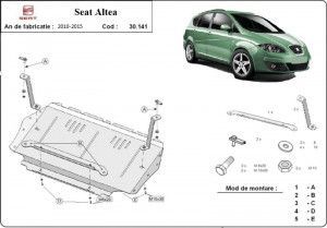Scuturi Metalice Auto Seat Altea, Scut motor metalic Seat Altea 1.9 PD TDI 2010-2015 - autogedal.ro