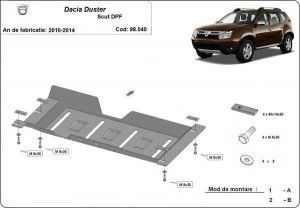 Scuturi Metalice Auto, Scut metalic Filtru Particule Dacia Duster I 2010-2013 - autogedal.ro