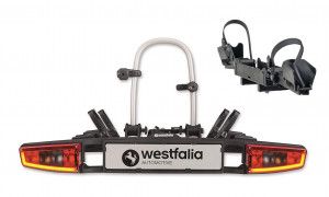 Suporturi biciclete, Suport pentru 3 biciclete cu prindere pe carligul de remorcare Westfalia BC80 Bikelander LED - autogedal.ro