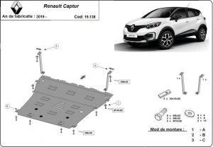 Scuturi metalice auto Renault Captur, Scut motor metalic Renault Captur 2020-prezent - autogedal.ro