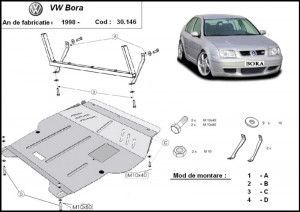 Scuturi metalice auto Volkswagen Bora, Scut motor metalic VW Bora 1999-2005 - autogedal.ro
