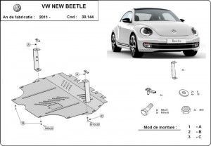Scuturi Metalice Auto Volkswagen Beetle, Scut motor metalic VW New Beetle 2011-2019 - autogedal.ro