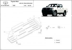 Scuturi Metalice Auto, Scut metalic diferential si cutie de viteze Toyota Hilux 2000-2005 - autogedal.ro
