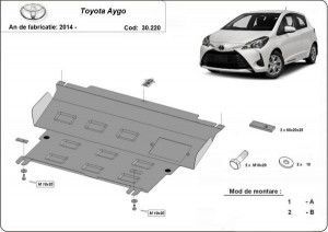 Scuturi Metalice Auto, Scut motor metalic Toyota Aygo 2014-prezent - autogedal.ro