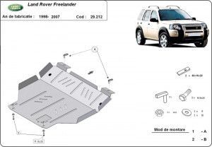 Scuturi metalice auto Land Rover Freelander, Scut motor metalic Land Rover Freelander 1998-2006 - autogedal.ro
