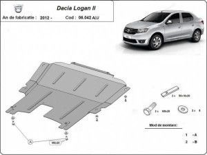 Scuturi Metalice Auto Dacia Logan, Scut motor aluminiu Dacia Logan 2013-2020 - autogedal.ro