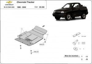 Scuturi Metalice Auto Chevrolet Tracker, Scut motor metalic Chevrolet Tracker 1999-2005 - autogedal.ro