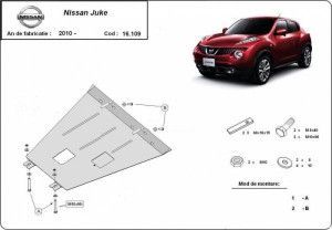 Scuturi Metalice Auto Nissan Juke, Scut motor metalic Nissan Juke 2010-2019 - autogedal.ro