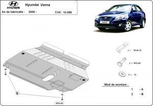 Scuturi metalice auto Hyundai Verna, Scut motor metalic Hyundai Verna 2005-2010 - autogedal.ro