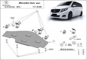 Scuturi Metalice Auto Mercedes Viano, Scut metalic pentru sistemul Stop&Go Mercedes Viano W447 1.6Diesel, 2x4 2014-prezent - autogedal.ro