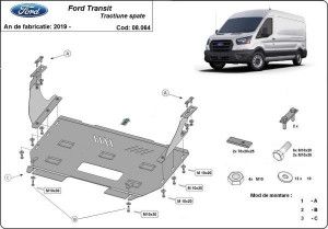 Scuturi Metalice Auto, Scut motor metalic Ford Transit Tractiune Spate 2019-prezent - autogedal.ro