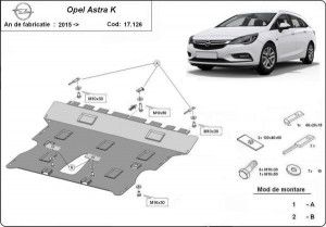 Scuturi metalice auto Opel Astra, Scut motor metalic Opel Astra K 2015-2021 - autogedal.ro