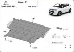 Scuturi metalice auto Citroen, Scut motor metalic Citroen C1 2014-prezent - autogedal.ro