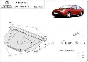 Scuturi metalice auto Citroen C5, Scut motor metalic Citroen C5 2000-2004 - autogedal.ro