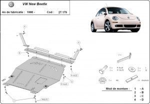 Scuturi Metalice Auto Volkswagen, Scut motor metalic VW New Beetle 1998-2011 - autogedal.ro