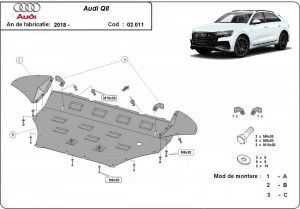 Scuturi Metalice Auto Audi Q8, Scut motor metalic Audi Q8 2018-prezent - autogedal.ro