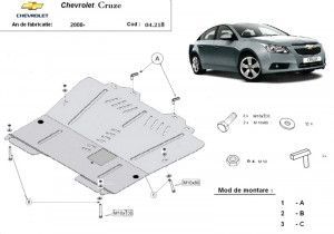 Scuturi Metalice Auto Chevrolet Cruze, Scut motor metalic Chevrolet Cruze 2009-2016 - autogedal.ro