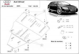 Scuturi Metalice Auto Audi A6, Scut motor metalic Audi Allroad C6 2005-2011 - autogedal.ro