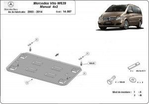 Scuturi Metalice Auto Mercedes Viano, Scut motor metalic Mercedes Viano W639 2.2Diesel 2x4 2003-2014 - autogedal.ro