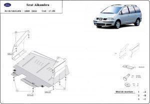 Scuturi metalice auto Seat Alhambra, Scut motor metalic Seat Alhambra 2000-2010 - autogedal.ro