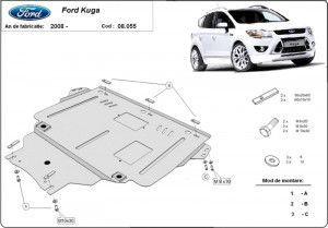 Scuturi metalice auto Ford Kuga, Scut motor metalic Ford Kuga 2008-2013 - autogedal.ro