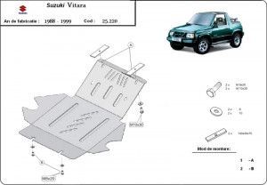Scuturi metalice auto Suzuki, Scut motor metalic Suzuki Vitara 1988-1999 - autogedal.ro