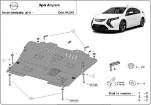 Scuturi metalice auto Opel Ampera, Scut motor metalic Opel Ampera 2011-2019 - autogedal.ro