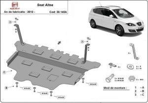 Scuturi Metalice Auto Seat Altea, Scut motor metalic Seat Altea Cutie Automata 2012-prezent - autogedal.ro
