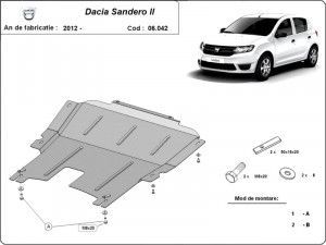 Scuturi Metalice Auto Dacia Sandero, Scut motor metalic Dacia Sandero II 2013-2020 - autogedal.ro