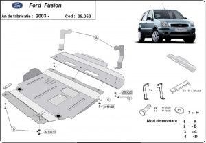 Scuturi metalice auto Ford Fusion, Scut motor metalic Ford Fusion 2002-2012 - autogedal.ro