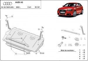 Scuturi Metalice Auto Audi A3, Scut motor metalic Audi A3 8P 2003-2008 - autogedal.ro