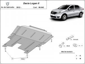 Scuturi Metalice Auto Dacia Logan, Scut motor metalic Dacia Logan 2013-2020 - autogedal.ro