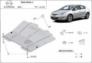 Scuturi metalice auto Opel Astra, Scut motor metalic Opel Astra J 2009-2015 - autogedal.ro