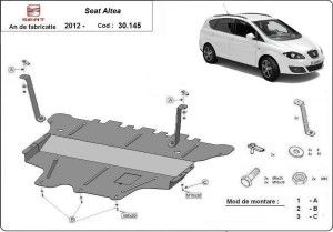 Scuturi Metalice Auto, Scut motor metalic Seat Altea Cutie Manuala 2012-prezent - autogedal.ro