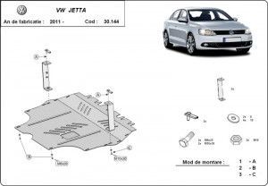 Scuturi metalice auto Volkswagen Jetta, Scut motor metalic VW Jetta 2011-prezent - autogedal.ro