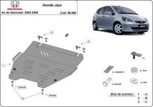 Scuturi metalice auto Honda, Scut motor metalic Honda Jazz 2002-2008 - autogedal.ro