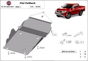 Scuturi metalice auto Fiat Fullback, Scut motor metalic Fiat Fullback 2016-prezent - autogedal.ro