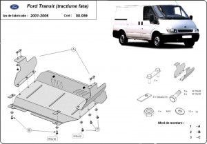 Scuturi Metalice Auto Ford Transit, Scut motor metalic Ford Transit - tractiune fata 2000-2007 - autogedal.ro