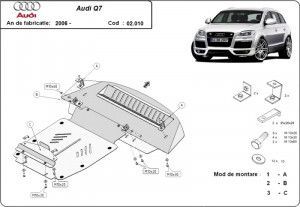 Scuturi Metalice Auto Audi Q7, Scut motor metalic Audi Q7 S-Line 2006-2015 - autogedal.ro