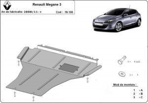 Scuturi Metalice Auto Renault Megane, Scut motor metalic Renault Megane III 2009-2015 - autogedal.ro