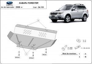 Scuturi metalice auto Subaru Forester, Scut motor metalic Subaru Forester 2008-2013 - autogedal.ro