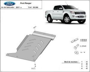 Scuturi metalice auto Ford Ranger, Scut metalic cutie de viteze Ford Ranger 2012-2019 - autogedal.ro