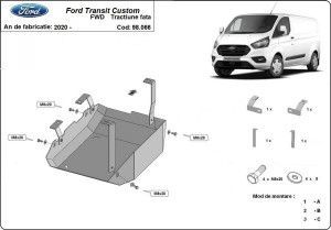 Scuturi Metalice Auto Ford, Scut metalic rezervor AdBlue Ford Transit Custom Tractiune Fata 2020-prezent - autogedal.ro