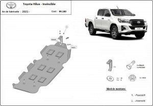 Scuturi Metalice Auto Toyota, Scut rezervor metalic Toyota Hilux Invincible 2021-prezent - autogedal.ro