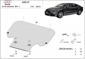 Scuturi metalice auto Audi A7, Scut metalic cutie de viteze Audi A7 2011-2020 - autogedal.ro